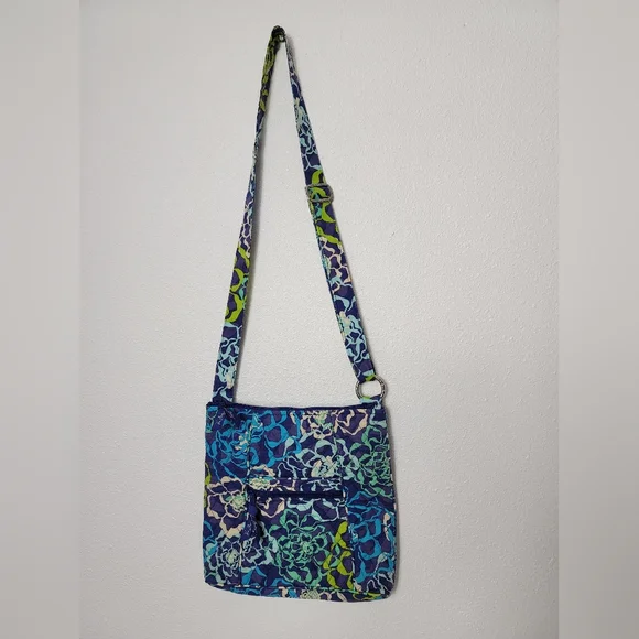 VERA BRADLEY Retired Katalina Blues Carryall Quilted Crossbody Shoulder Handbag Vera Bradley | Bags | Vera Bradley Laptop Crossbody  main image 4